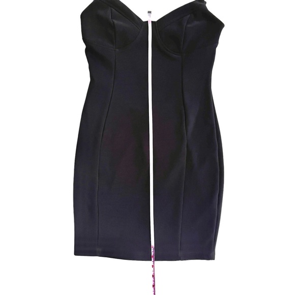TRAC Y2K Black Mini Dress with Zip Closure LBD - Picture 9 of 11